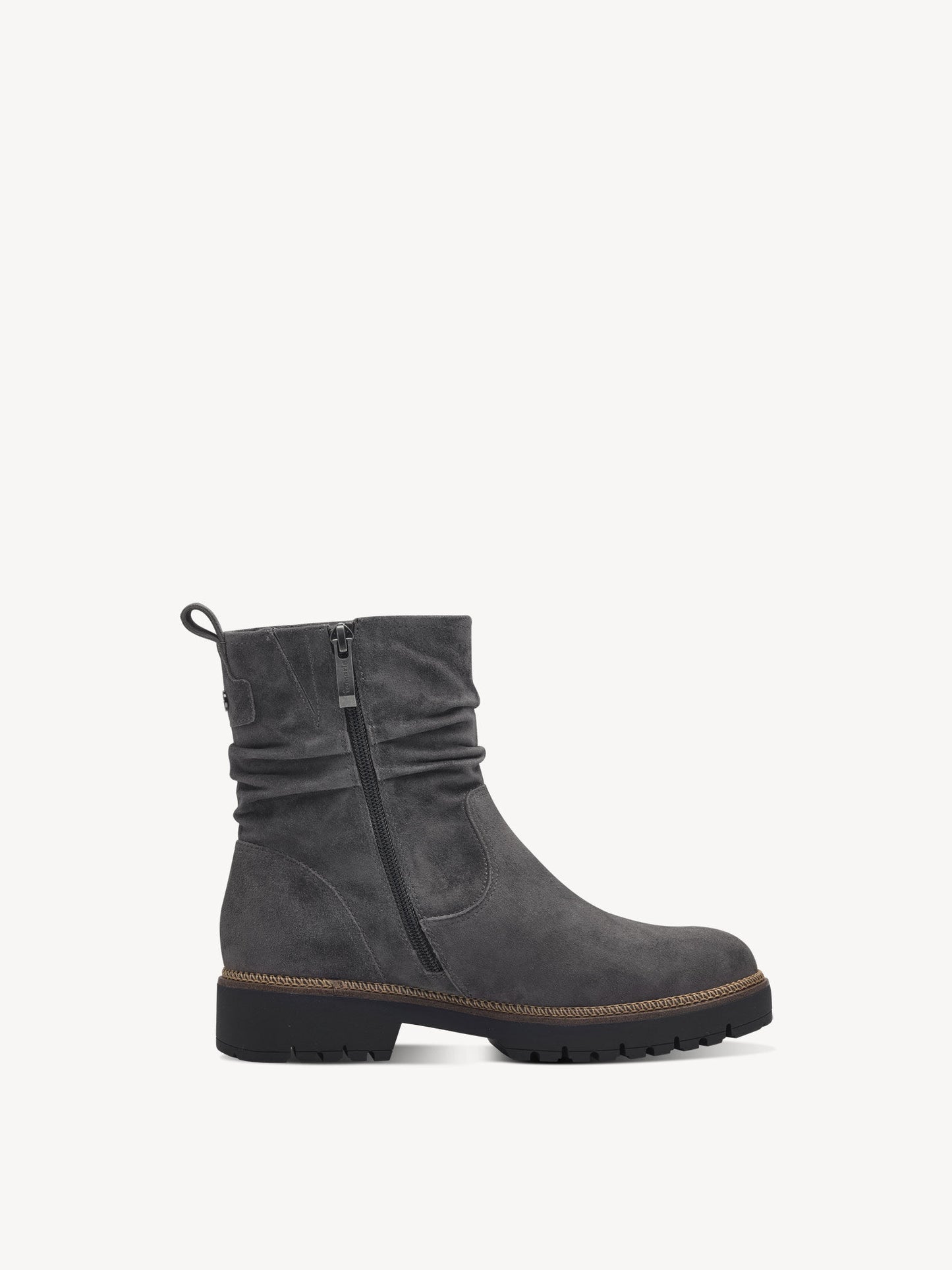 Tamaris Women's 1-25412-43 Leather Ankle Boots Dark Grey