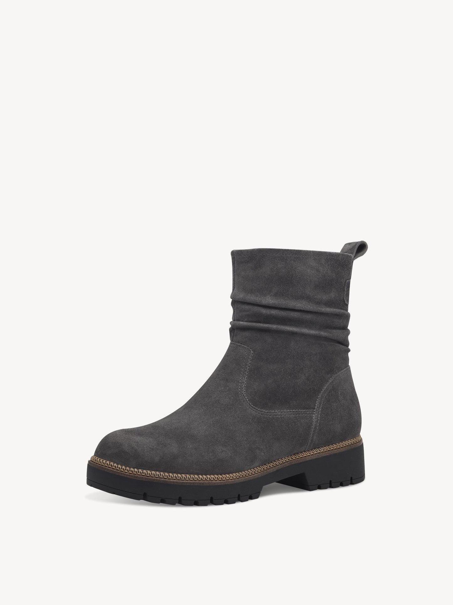 Tamaris Women's 1-25412-43 Leather Ankle Boots Dark Grey