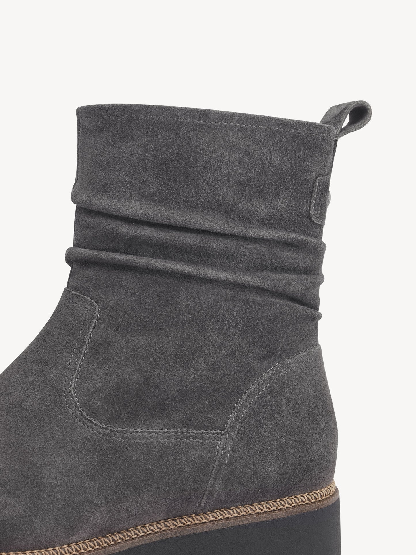Tamaris Women's 1-25412-43 Leather Ankle Boots Dark Grey