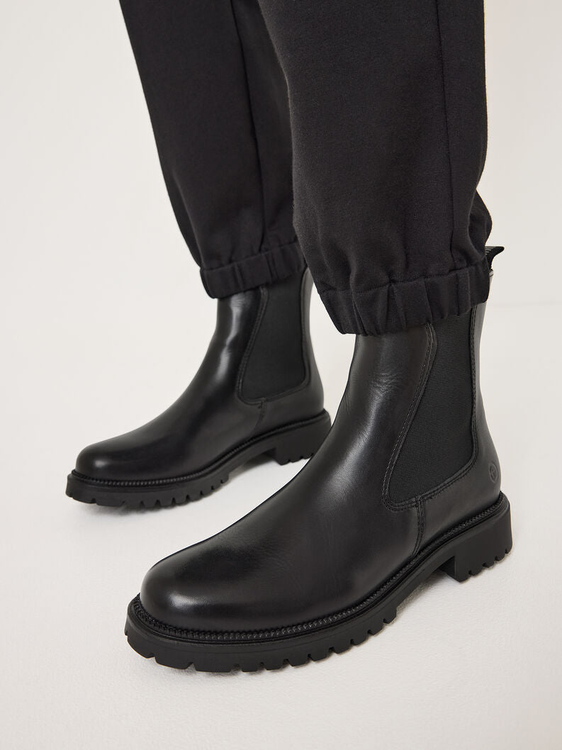 Tamaris Women's 1-26427-41 Leather Chelsea Boots Black