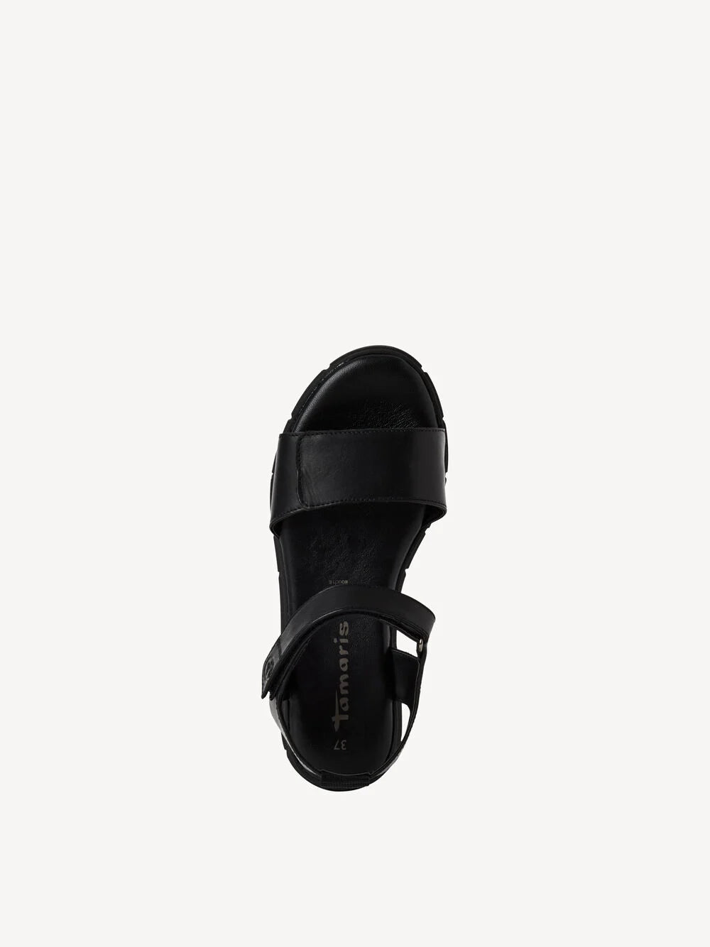 Tamaris Women's 1-28209-44 Leather Heeled Sandals Black