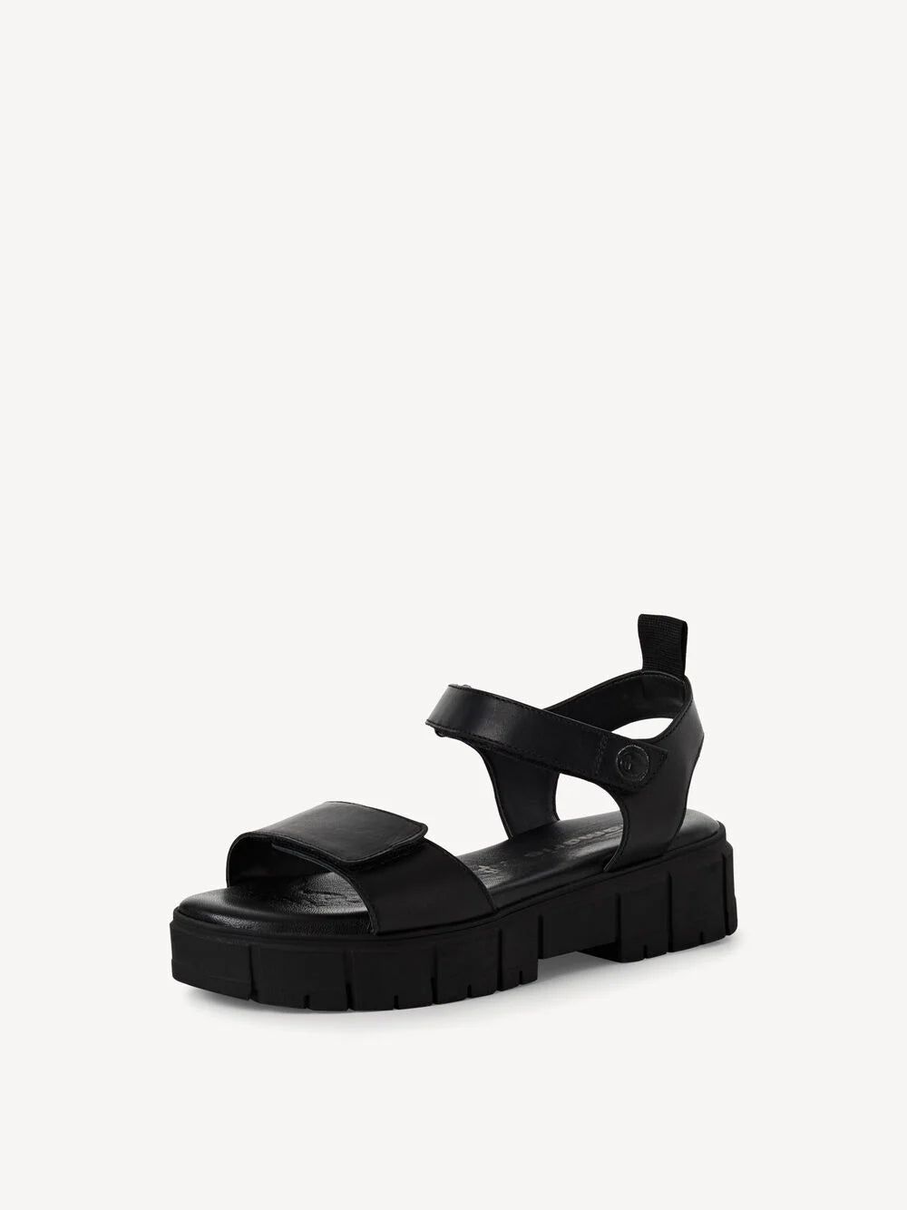 Tamaris Women's 1-28209-44 Leather Heeled Sandals Black