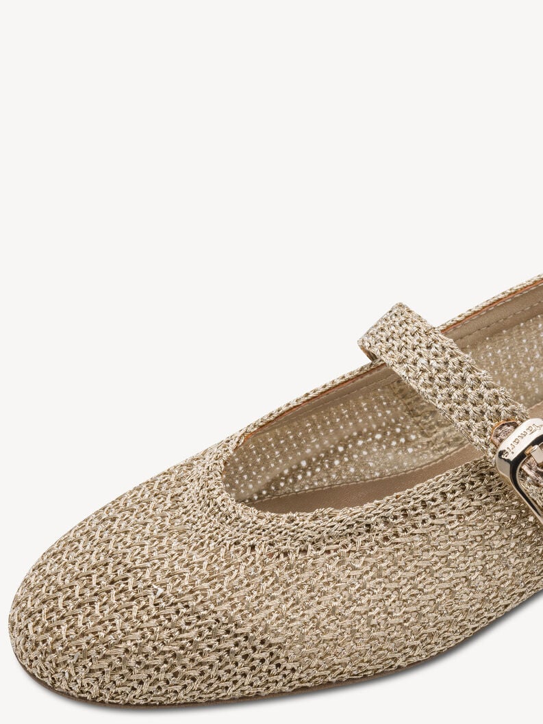 Tamaris Women's 1-22125-46 Ballet Loafer Shoes Bronze Metallic