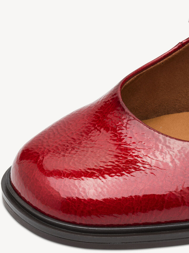 Tamaris Women's 1-22459-45 Leather Pump Heel Shoes Red