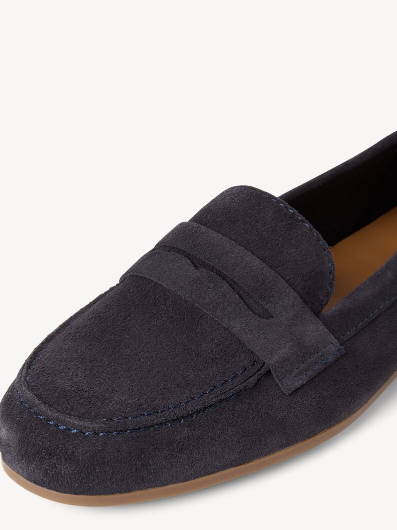 Tamaris Women's 1-24203-46 Leather Slipper Loafer Shoes Navy Blue