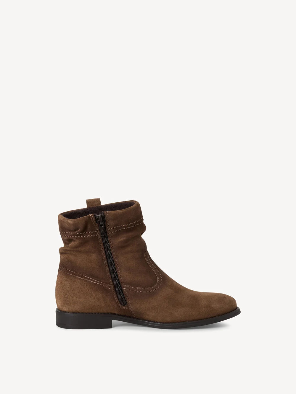 Tamaris Women's 1-25305-45 Leather Zip Ankle Boots Brown