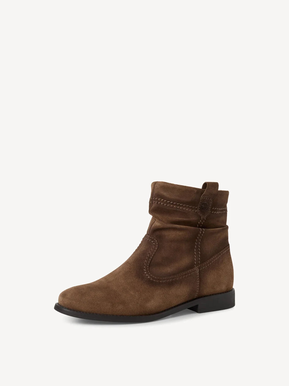 Tamaris Women's 1-25305-45 Leather Zip Ankle Boots Brown