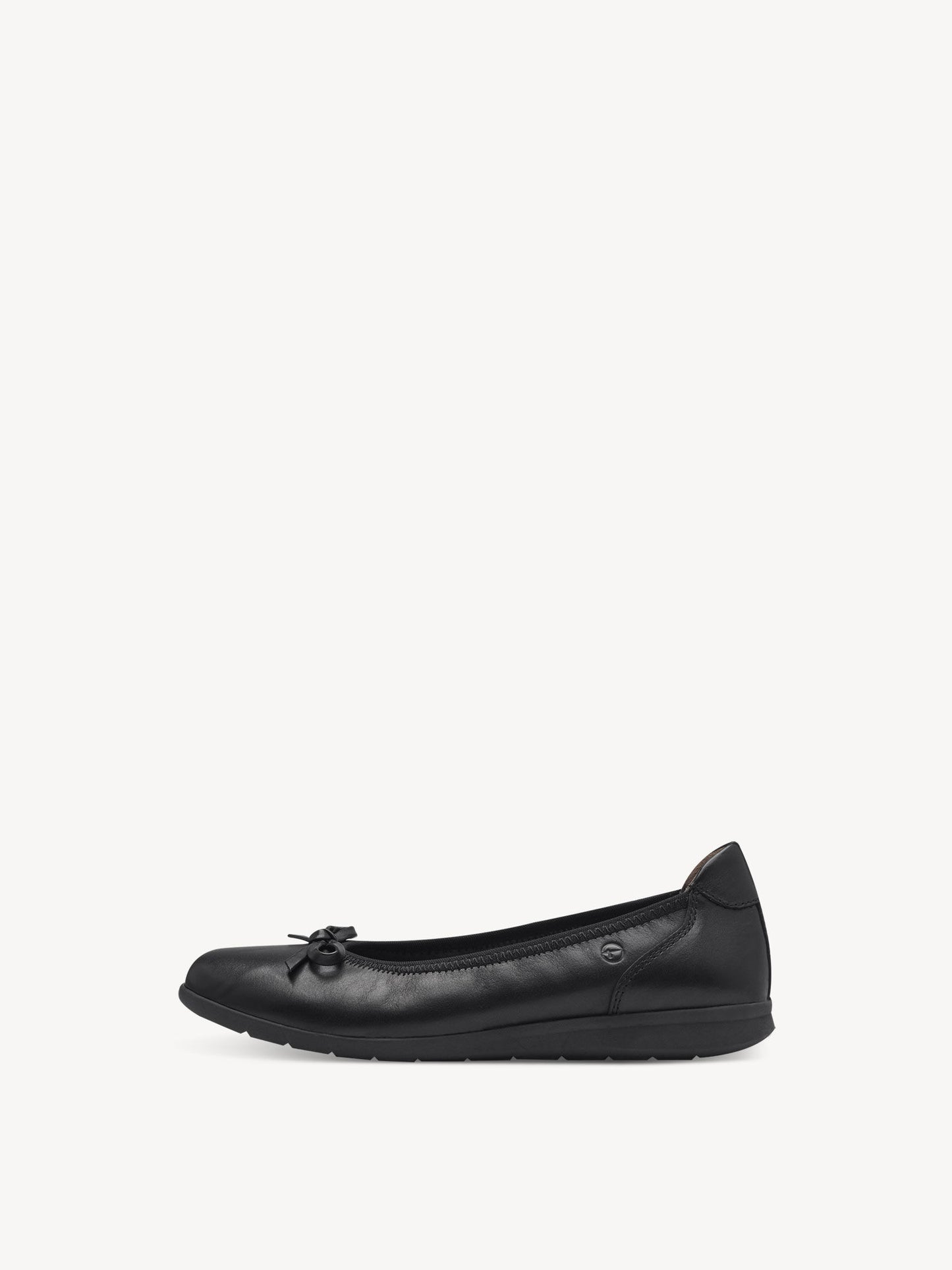 Tamaris Women's 8-82100-42 Leather Ballerina Shoes Black Nappa