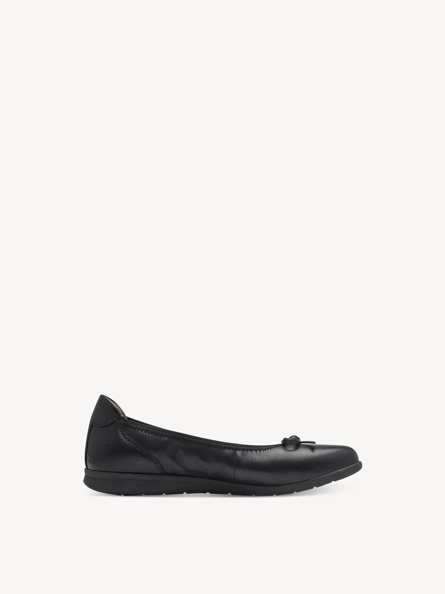 Tamaris Women's 8-82100-42 Leather Ballerina Shoes Black Nappa
