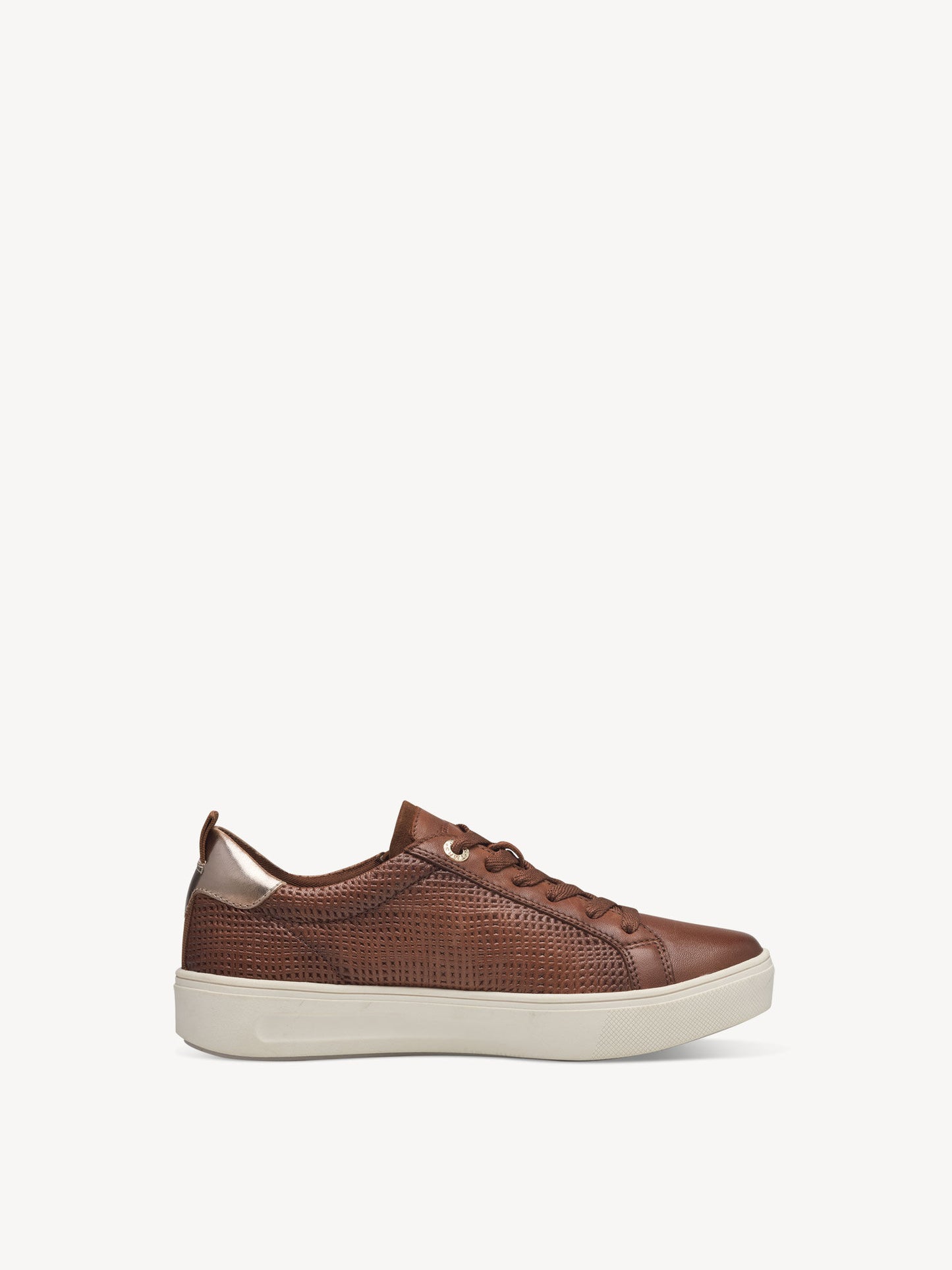 Tamaris Women's 8-83707-42 Leather Lace-Up Sneakers Cognac Brown