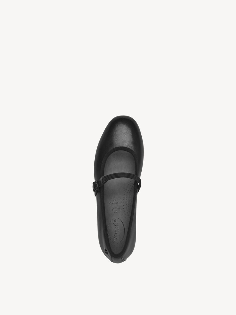 Tamaris Women's 8-82107-44 Leather Ballerina Shoes Black