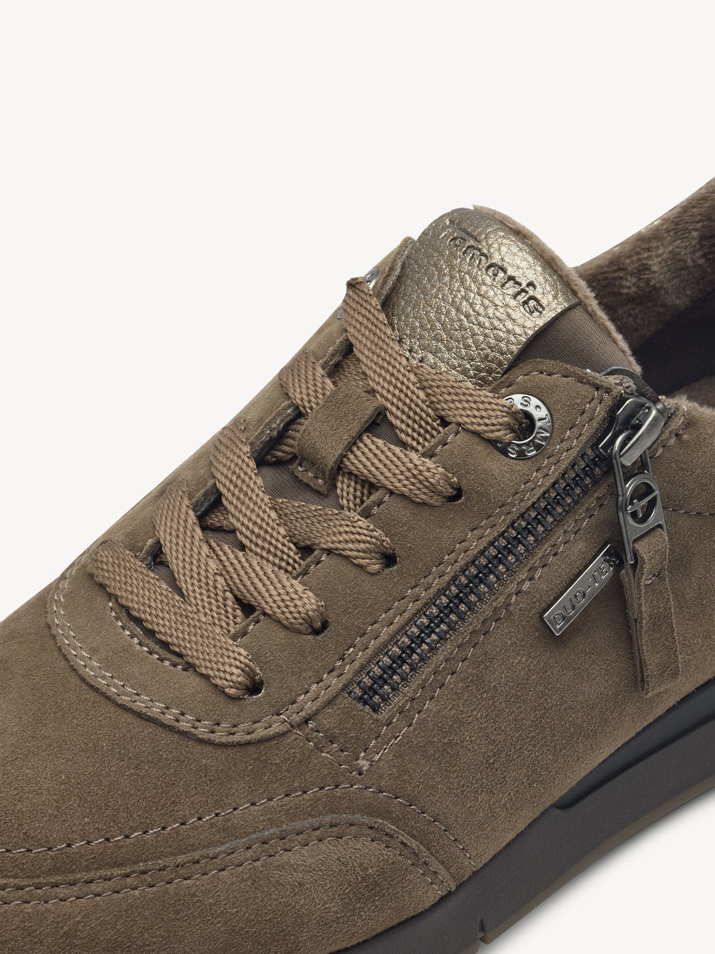 Tamaris Women's 8-83706-43 Leather Lace-Up Shoes Pepper Green