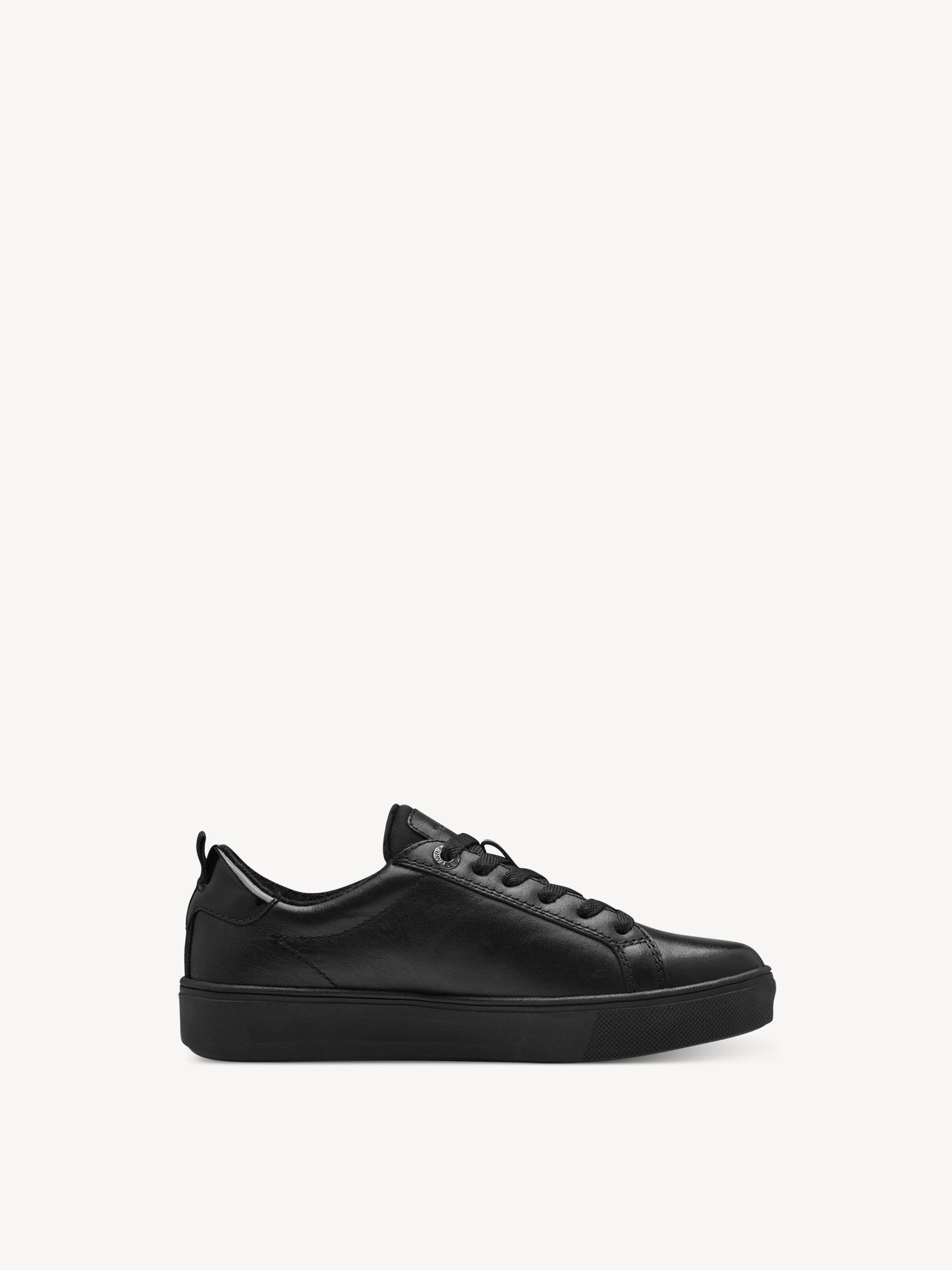 Tamaris Women's 8-83707-42 Leather Lace-Up Sneakers Black Nappa