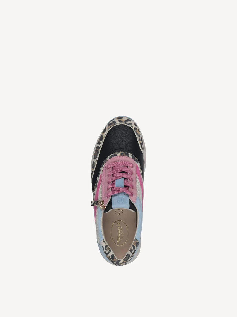 Jana Women's 8-83721-44 Leather Comfort Sneakers Pink Multi
