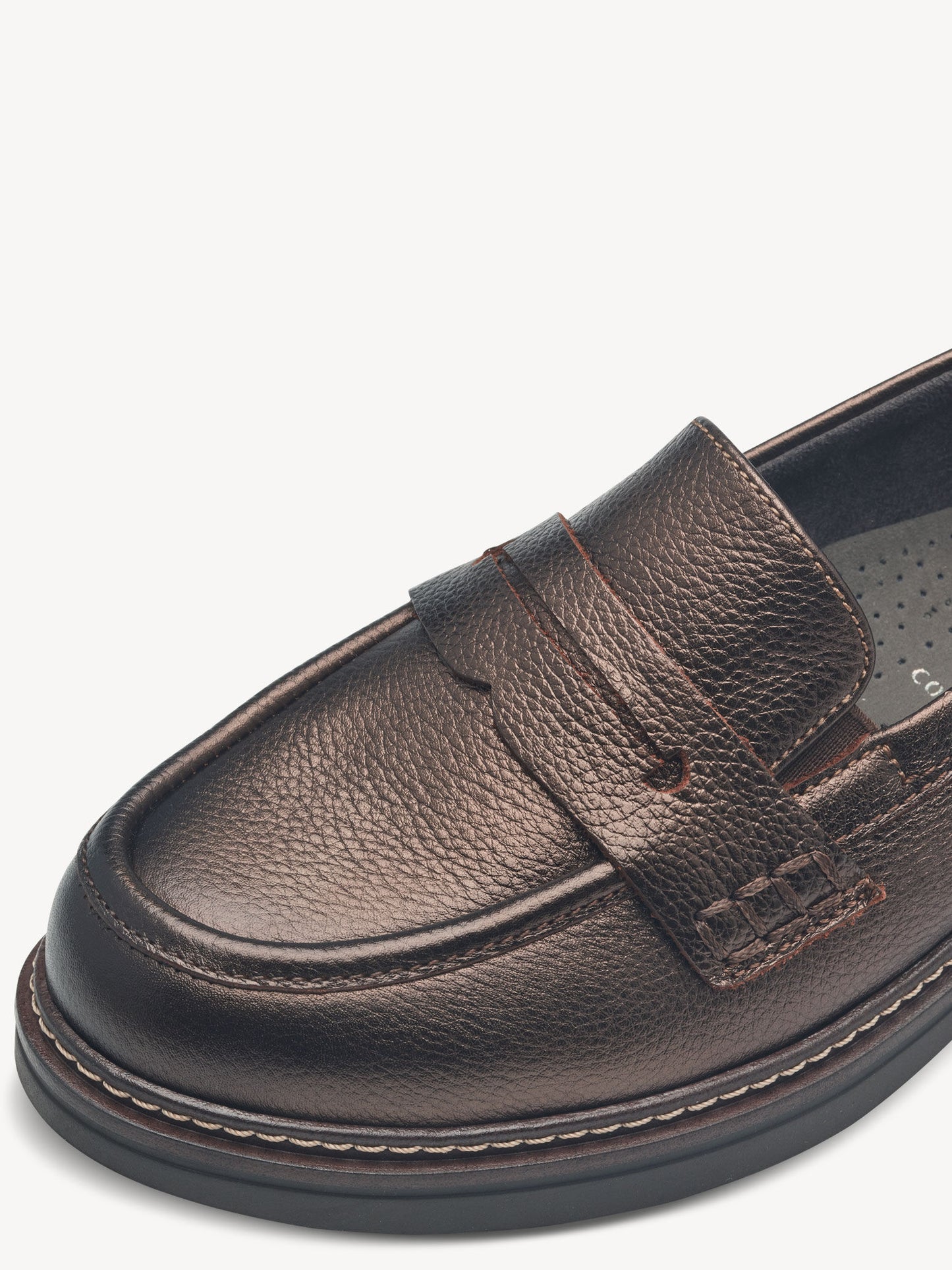 Tamaris Women's 8-84312-43 Leather Slipper Loafer Shoes Bronze