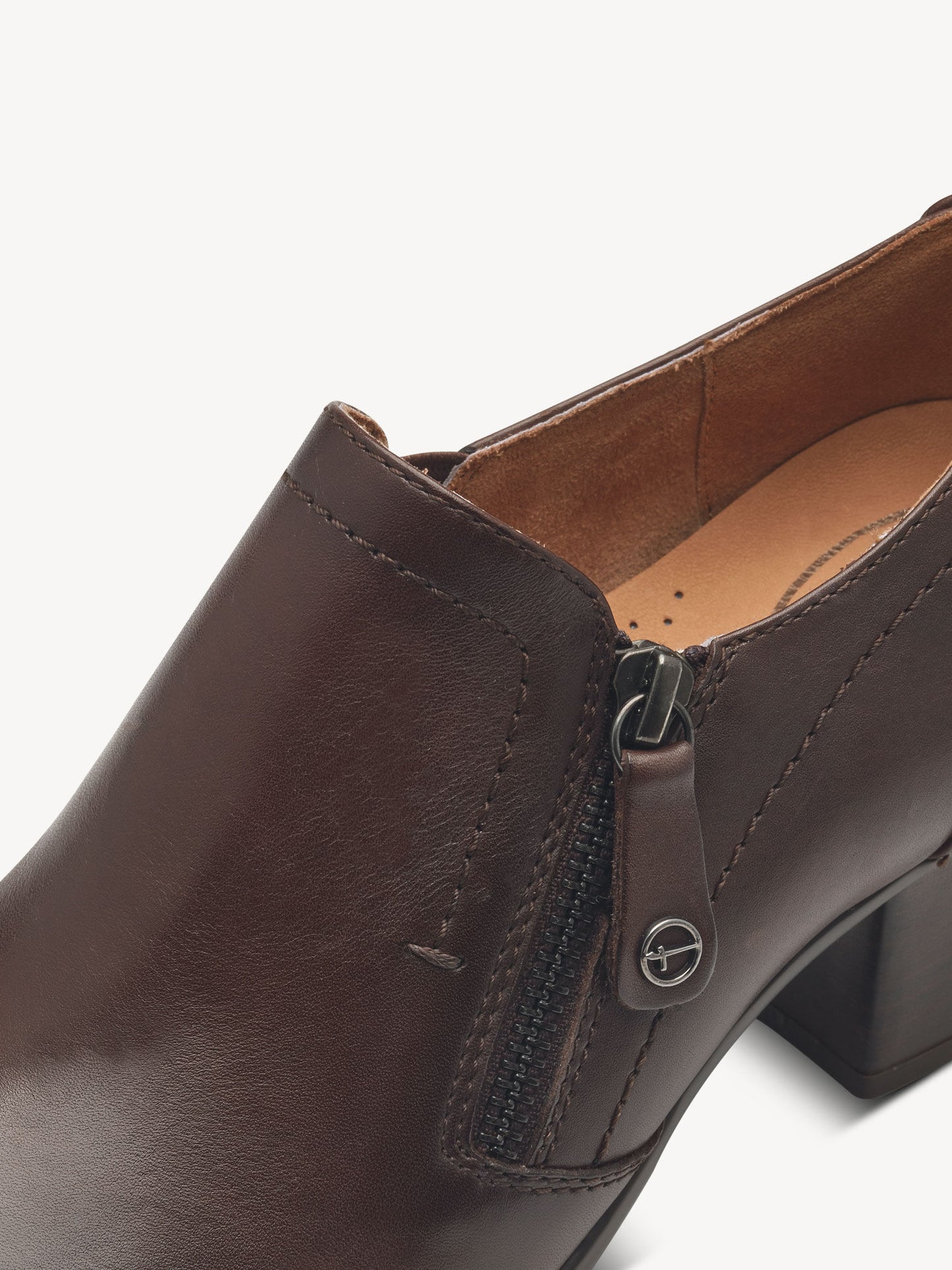 Tamaris Women's 8-84401-43 Trotteur Leather Heel Shoes Mocca Brown