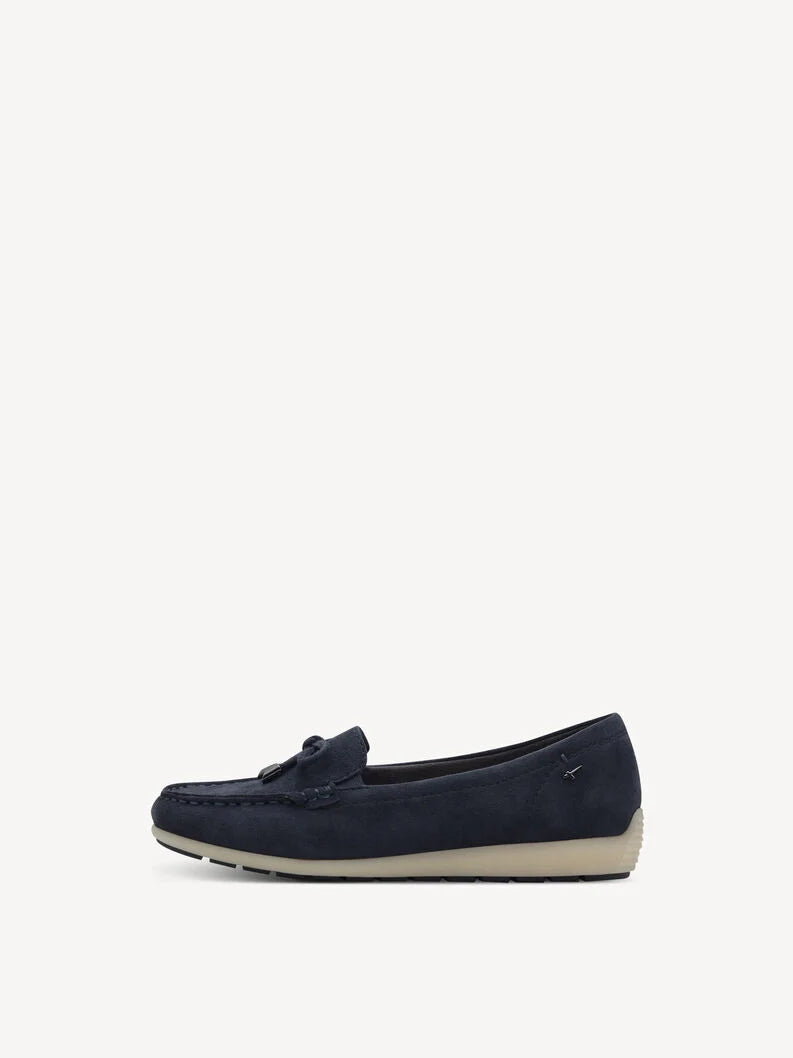 Tamaris Women's 8-84600-44 Leather Slipper Shoes Navy Suede