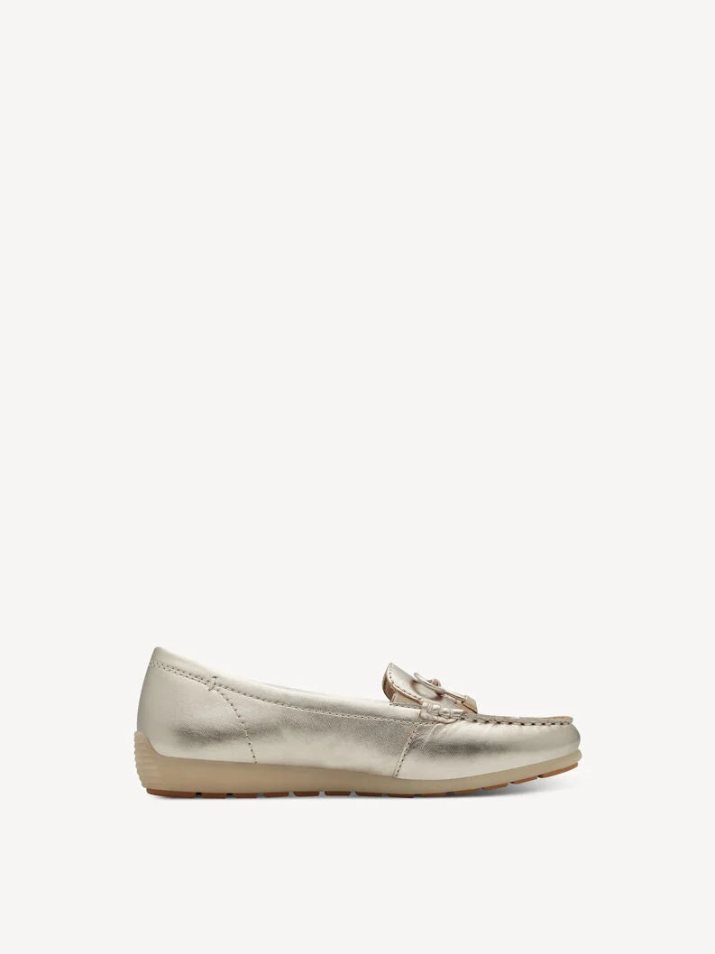 Tamaris Women's 8-84600-44 Leather Slipper Shoes Light Gold
