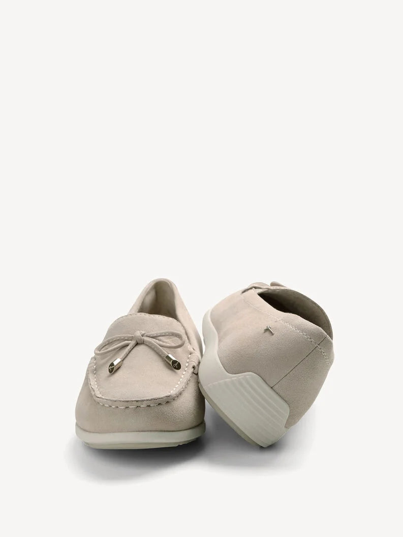 Tamaris Women's 8-84600-44 Leather Slipper Shoes Beige Suede