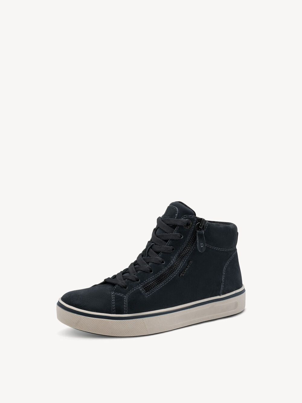Tamaris Women's 8-85211-43 Suede Leather Boot Sneakers Navy Blue