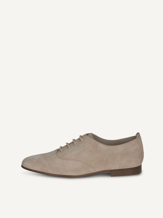 Caprice Women's 9-23200-46 Leather Lace-Up Shoes Beige Suede