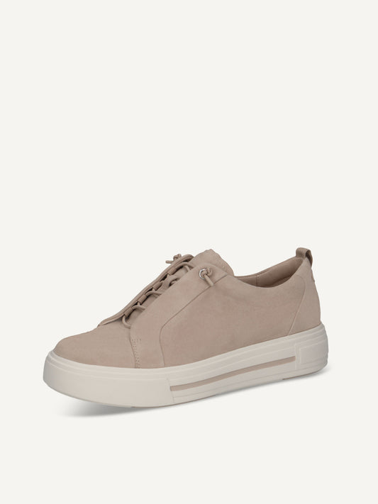 Caprice Women's 9-23709-44 318 Casual Leather Trainers Sand Suede
