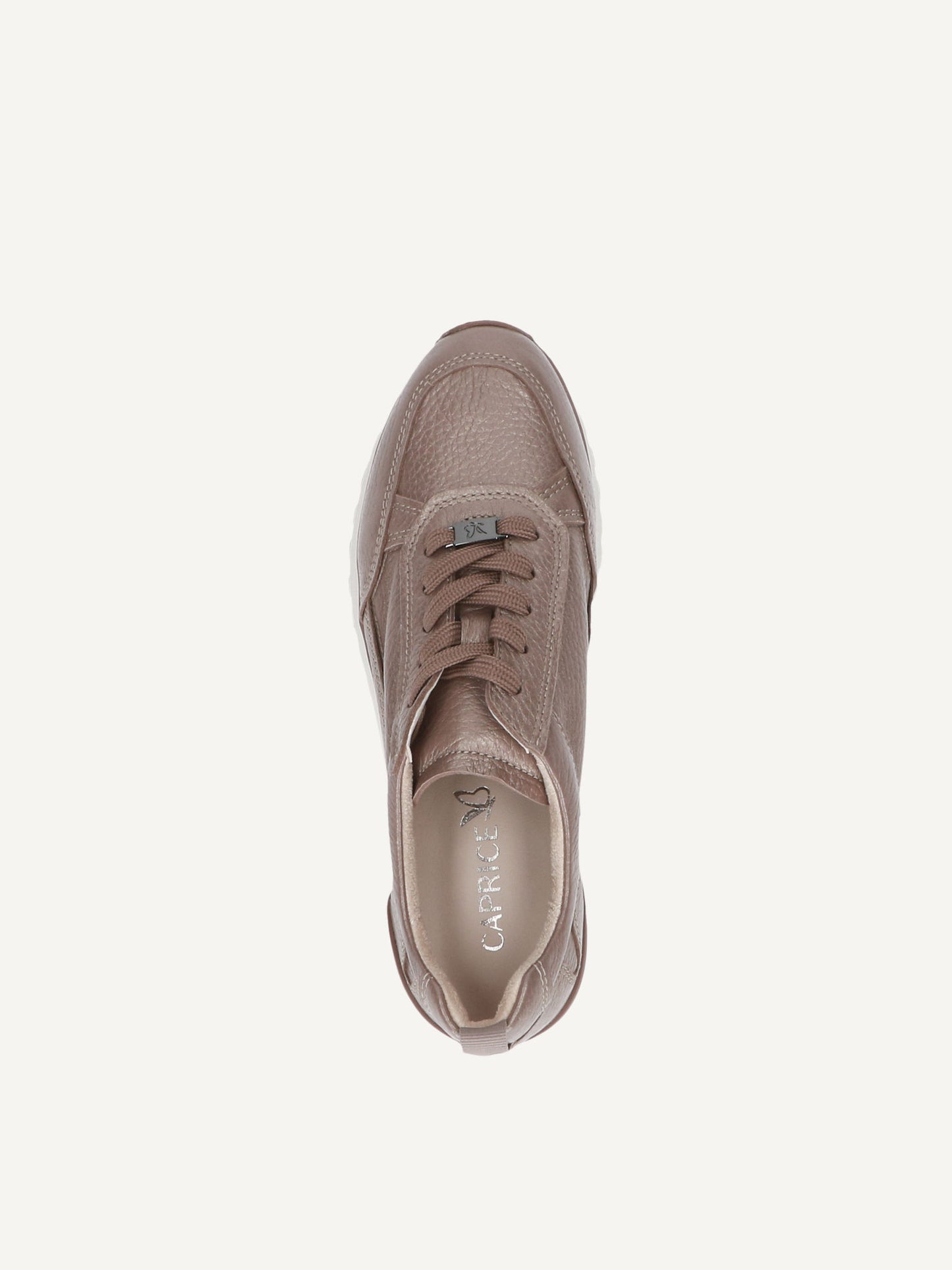 Caprice Women's 9-23711-43 Leather Lace-Up Sneaker Shoes Titan Deer