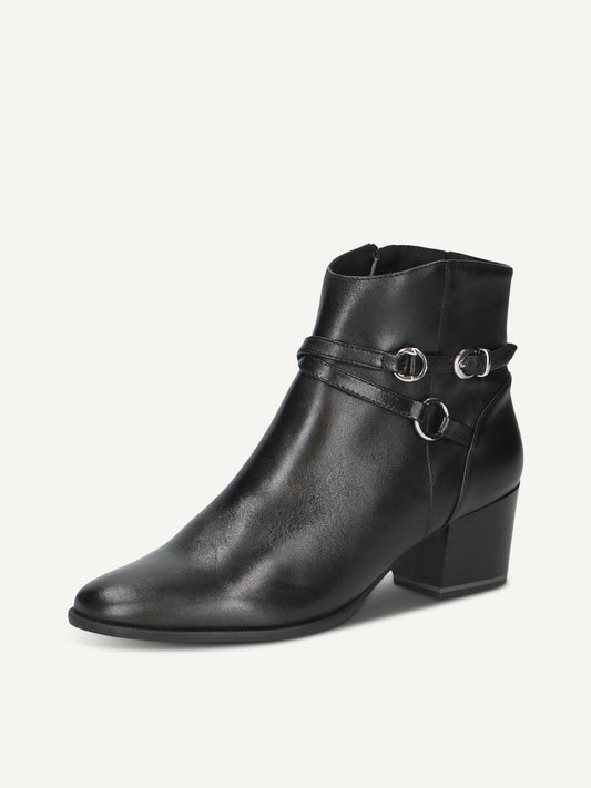 Caprice Women's 9-25303-45 Nappa Leather Ankle Boots Black