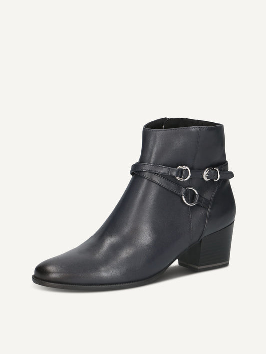 Caprice Women's 9-25303-45 Nappa Leather Ankle Boots Ocean Blue