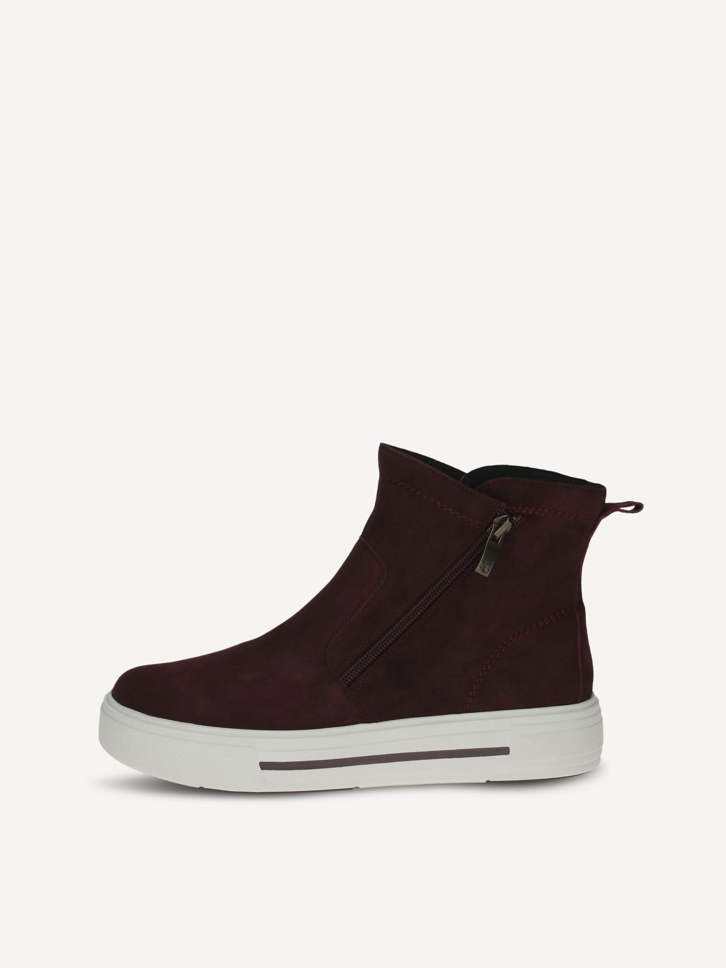 Caprice Women's 9-25451-45 Leather Suede Ankle Boots Bordeaux Burgundy