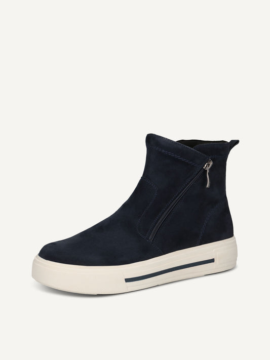 Caprice Women's 9-25451-45 Leather Suede Ankle Boots Ocean Blue