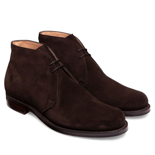 Joseph Cheaney Men's Garforth EF Suede Leather Chukka Boot Bitter Chocolate Brown