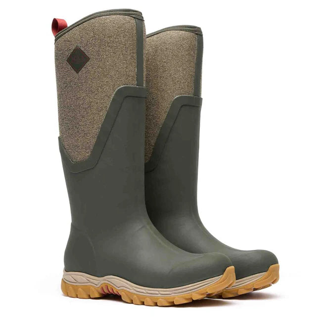 Muck Boots Women's Arctic Sport Tall II Welly Boots Dk Olive / Herringbone