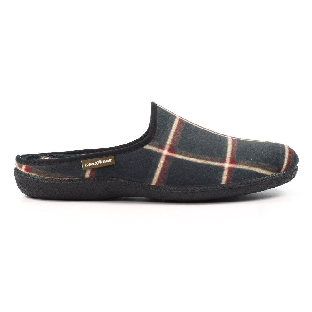 Lunar Men's KMA006 Goodyear Checkmate Slippers Black