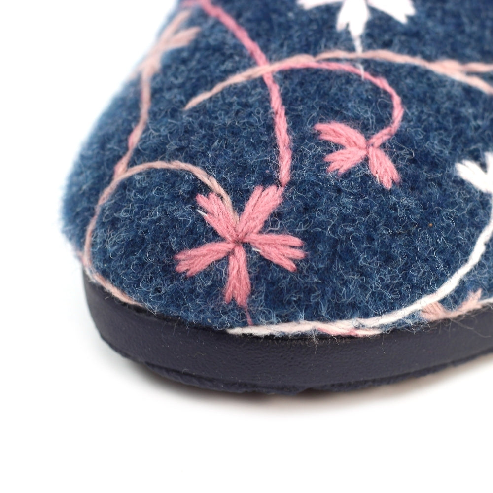 Lunar Women's KLA249 Harlow Mule Slippers Blue