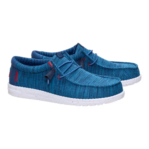 Hey Dude Men's 41898 Wally Stretch Sox Trainers Ensign Blue / Multi