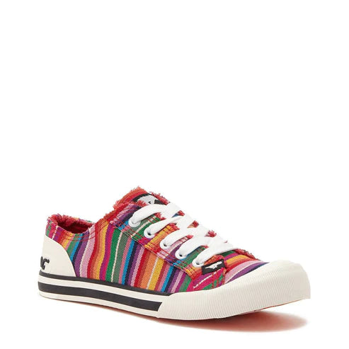 Rocket Dogs Women's 28707 Eden Stripe Sneakers Red Multicolour