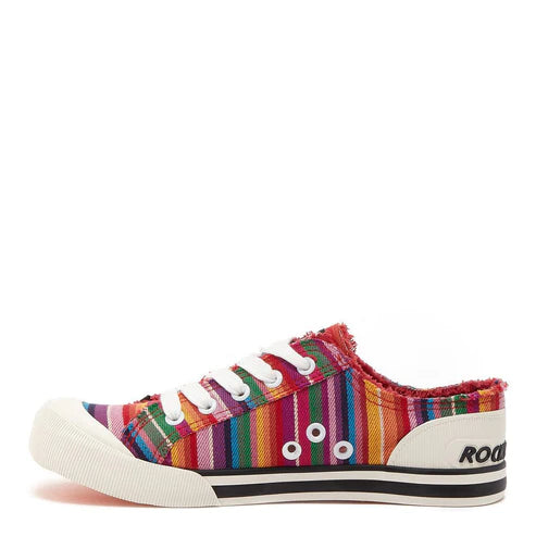 Rocket Dogs Women's 28707 Eden Stripe Sneakers Red Multicolour
