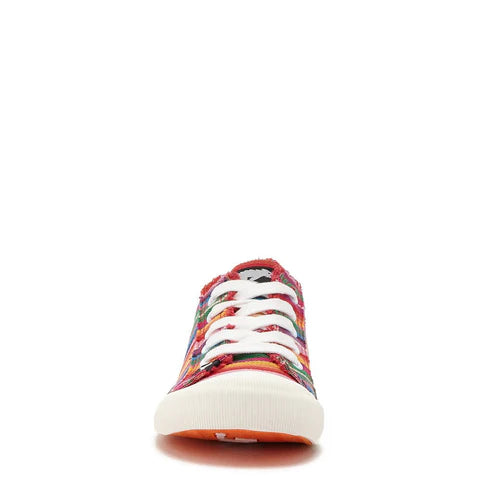 Rocket Dogs Women's 28707 Eden Stripe Sneakers Red Multicolour