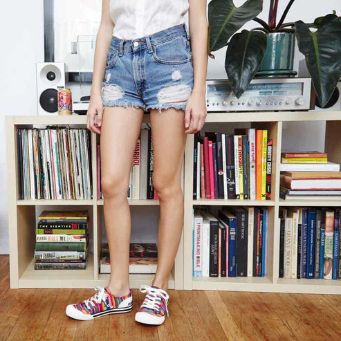 Rocket Dogs Women's 28707 Eden Stripe Sneakers Red Multicolour