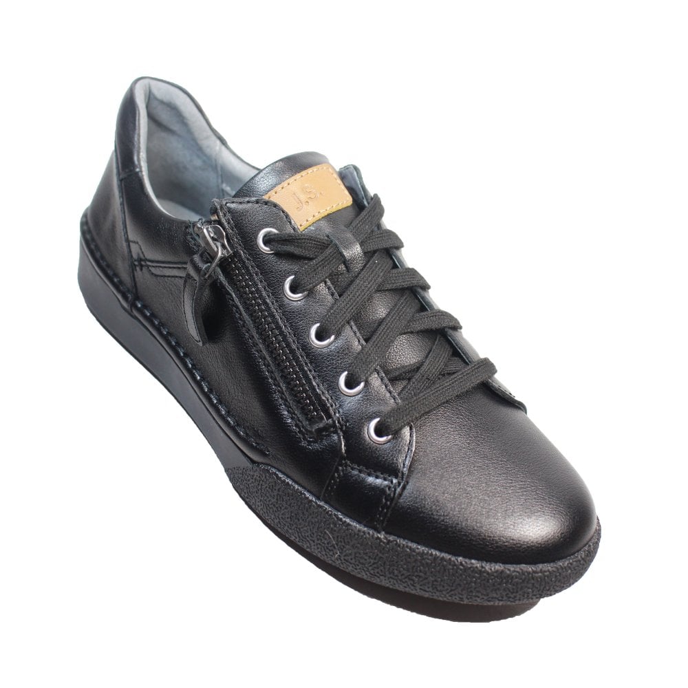 Josef Seibel Women's Claire 13 Casual Leather Trainers Black Black