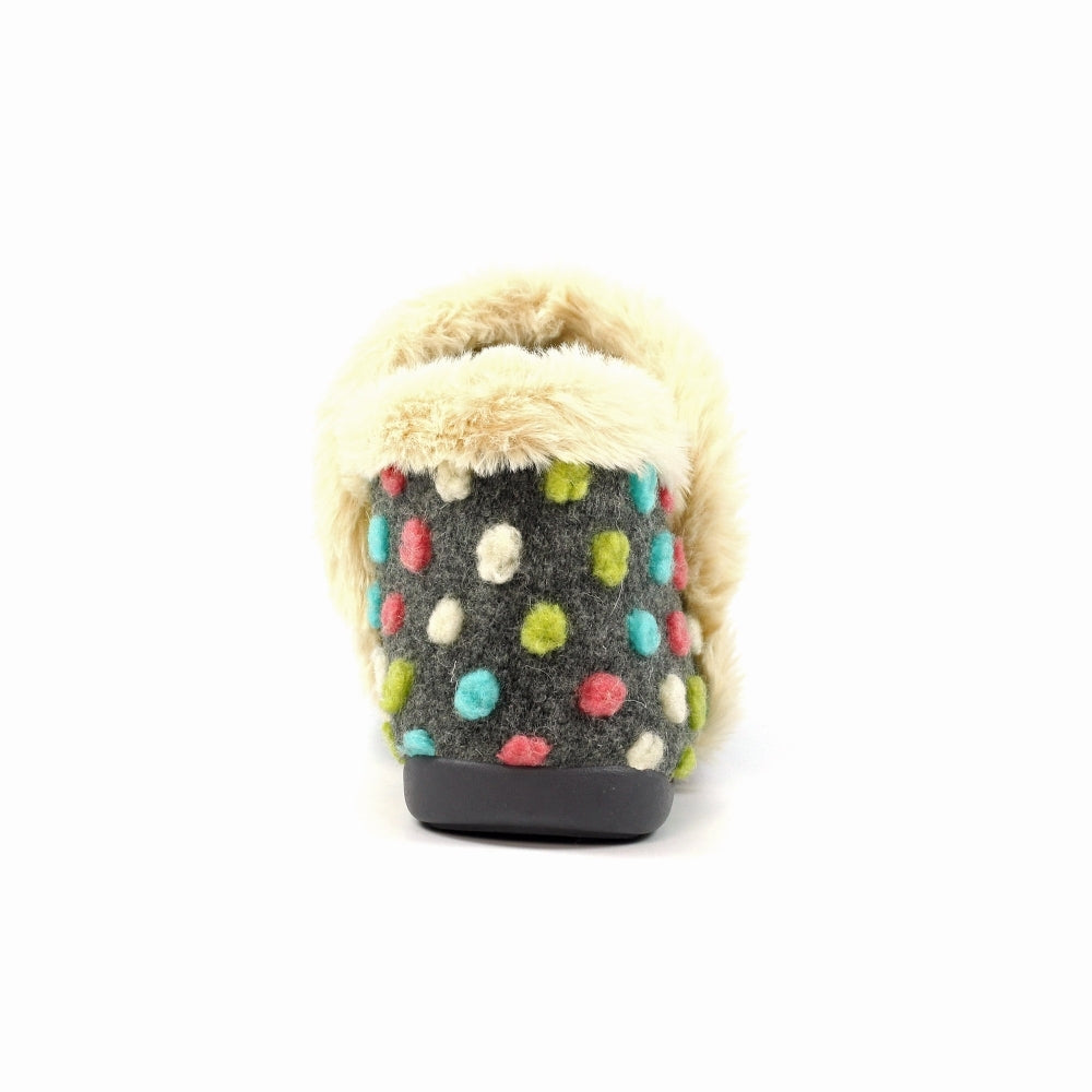 Lunar Women's KLA231 Latte Bootie Slippers Grey