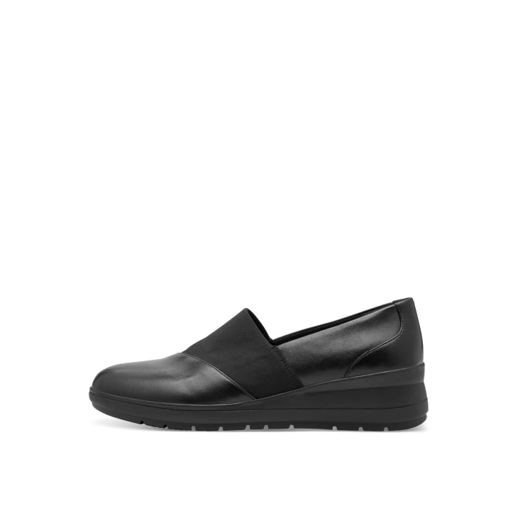 Jana Women's 8-24700-45 Softline Slip On Leather Shoes Black