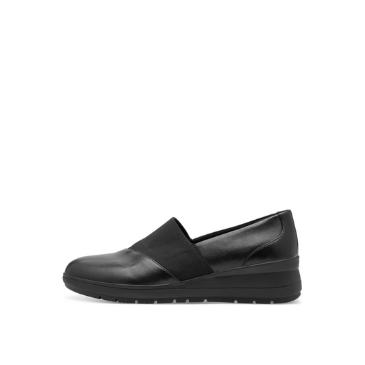 Jana Women's 8-24700-45 Softline Slip On Leather Shoes Black