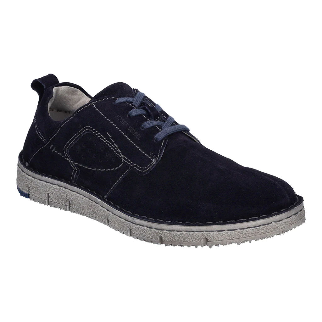 Josef Seibel Men's Ruben 49 Leather Lace-Up Casual Shoes Ocean Blue