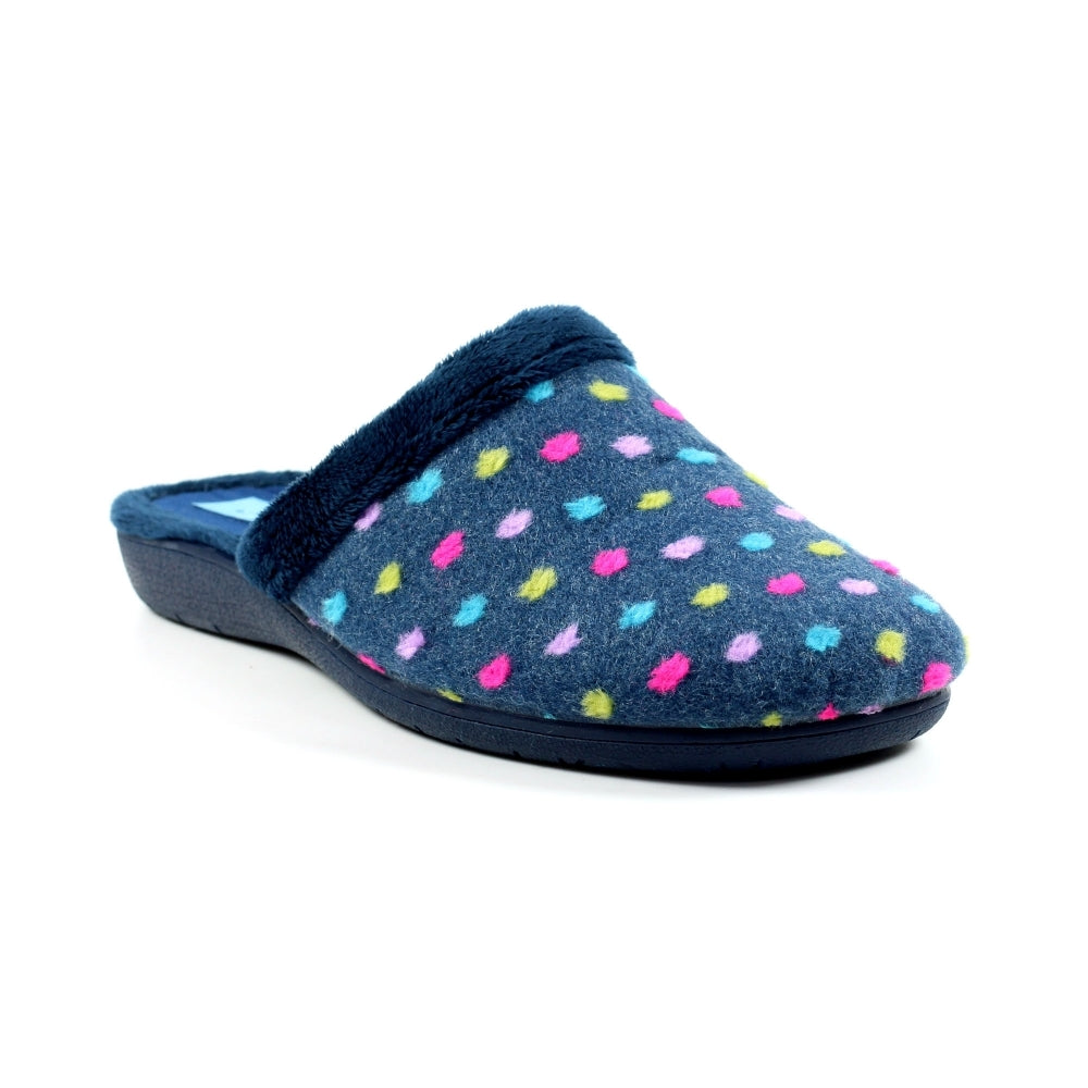 Lunar Women's KLZ066 Seine Mule Slippers Navy Blue