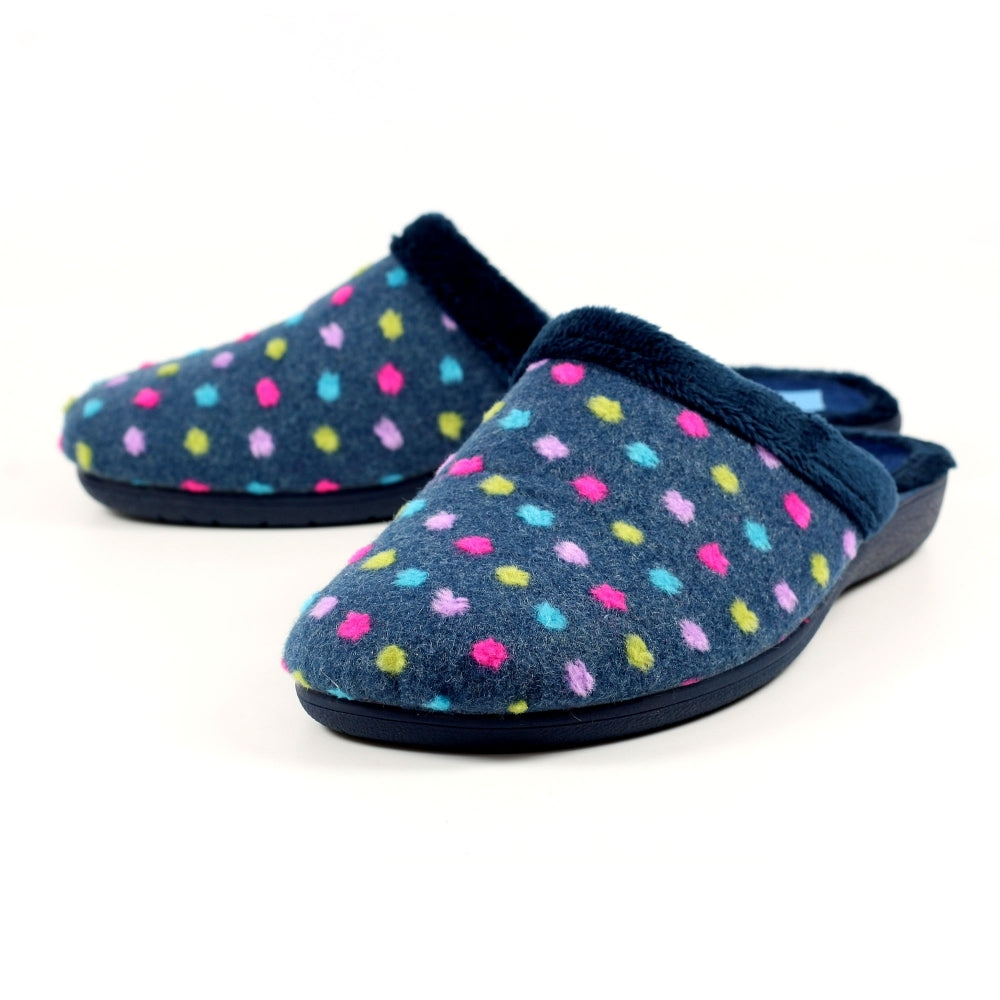 Lunar Women's KLZ066 Seine Mule Slippers Navy Blue