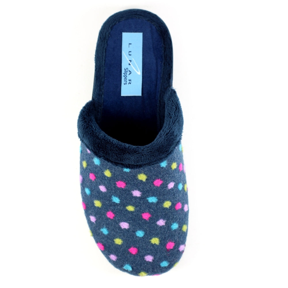 Lunar Women's KLZ066 Seine Mule Slippers Navy Blue