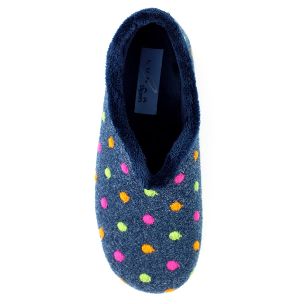 Lunar Women's KLA220 Studio Full Slippers Navy Blue