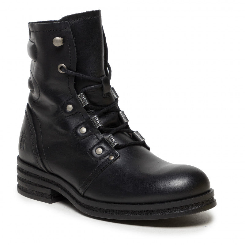 Fly London Women's KNOT792FLY Lace-Up Ankle Boots Black